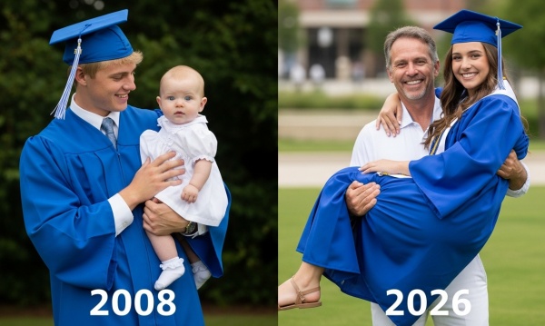 “My Dad Raised Me Alone After My Birth Mother Left Me in His Bike Basket at 3 Months Old – Then She Showed Up at My Graduation with a Shocking Secret”