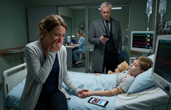 She Sat in the ICU While He Laughed With His Mistress—Then His Father Walked In and Changed Everything