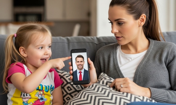 My best friend’s 4-year-old daughter pointed at a photo of my husband on my phone and said, ‘That’s my daddy! He comes to see me every Friday!’