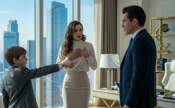 My son asked my billionaire boss to be her dad