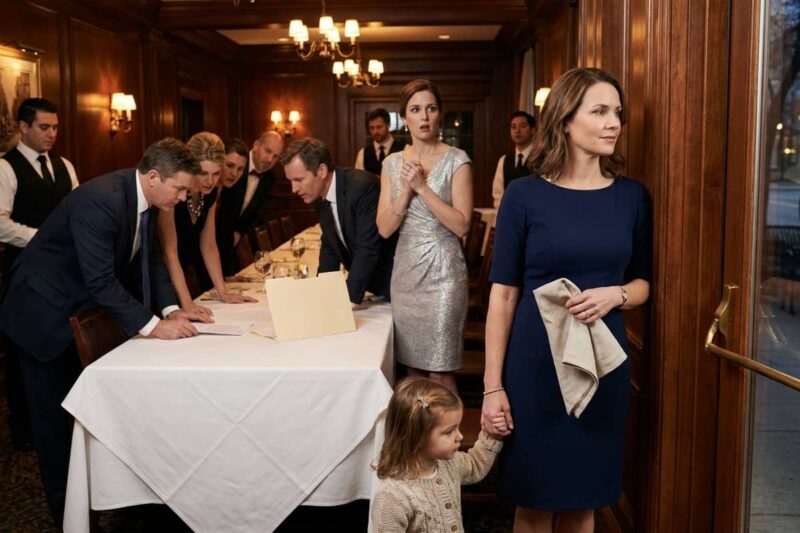At My Dad’s Retirement Dinner, My Sister Said “Stop Eating — You Didn’t Pay a Dime.” So I Took My Daughter and Left. Forty-Five Minutes Later, the Manager Brought the Bill.
